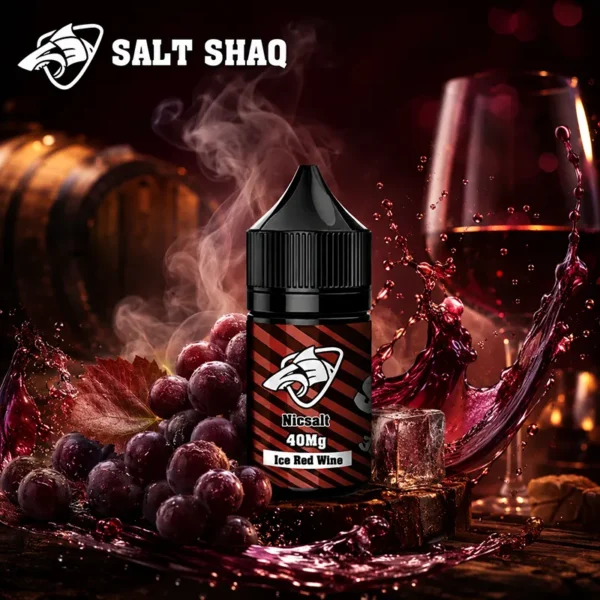 SALT SHAQ 鯊克冰紅酒菸油 Ice Red Wine 30mL 40mg SALT SHAQ 鯊克冰紅酒菸油 Ice Red Wine 30mL 40mg 尼古丁鹽主圖