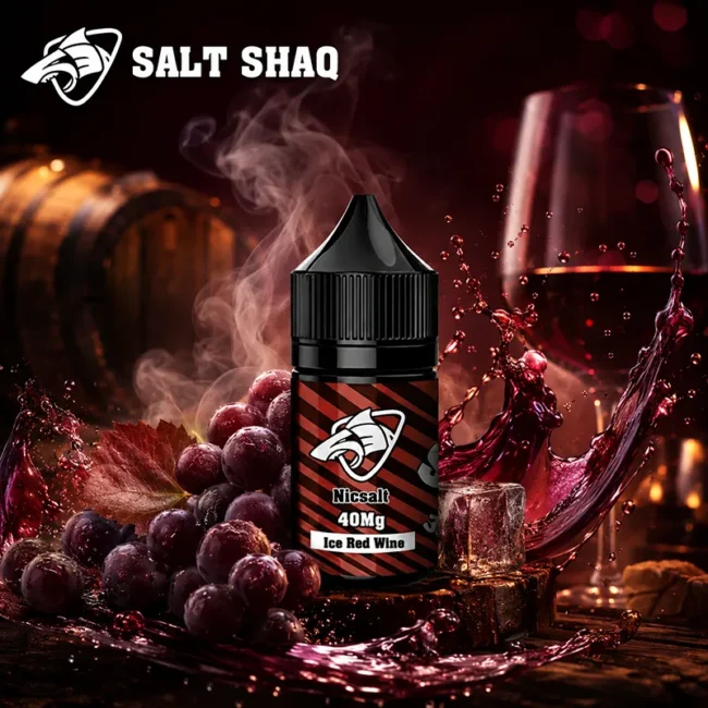 SALT SHAQ 鯊克冰紅酒菸油 Ice Red Wine 30mL 40mg SALT SHAQ 鯊克冰紅酒菸油 Ice Red Wine 30mL 40mg 尼古丁鹽主圖